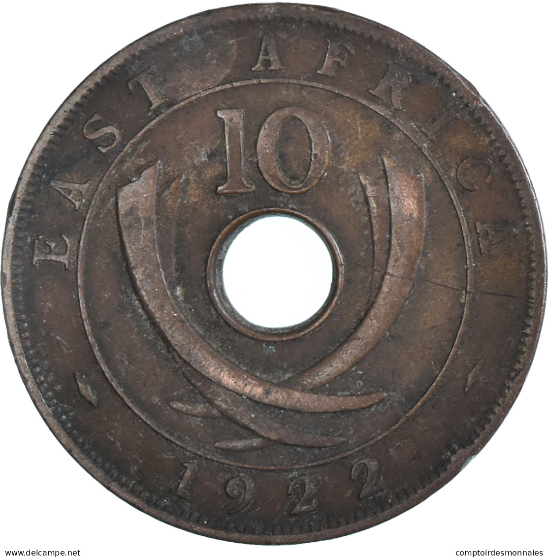 Monnaie, Afrique Orientale, 10 Cents, 1922 - Britische Kolonie