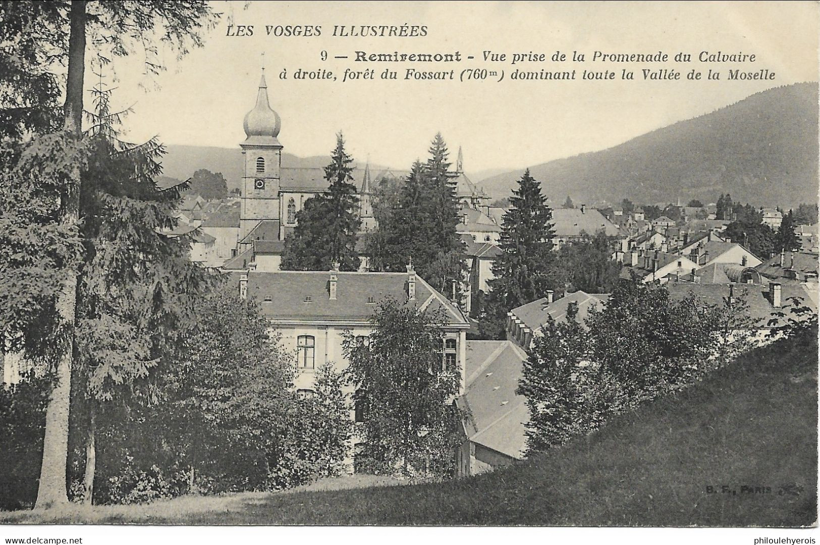 CPA 88 REMIREMONT Vue De La Ville Et De La Forêt Du Fossart 1913 Superbe - Remiremont