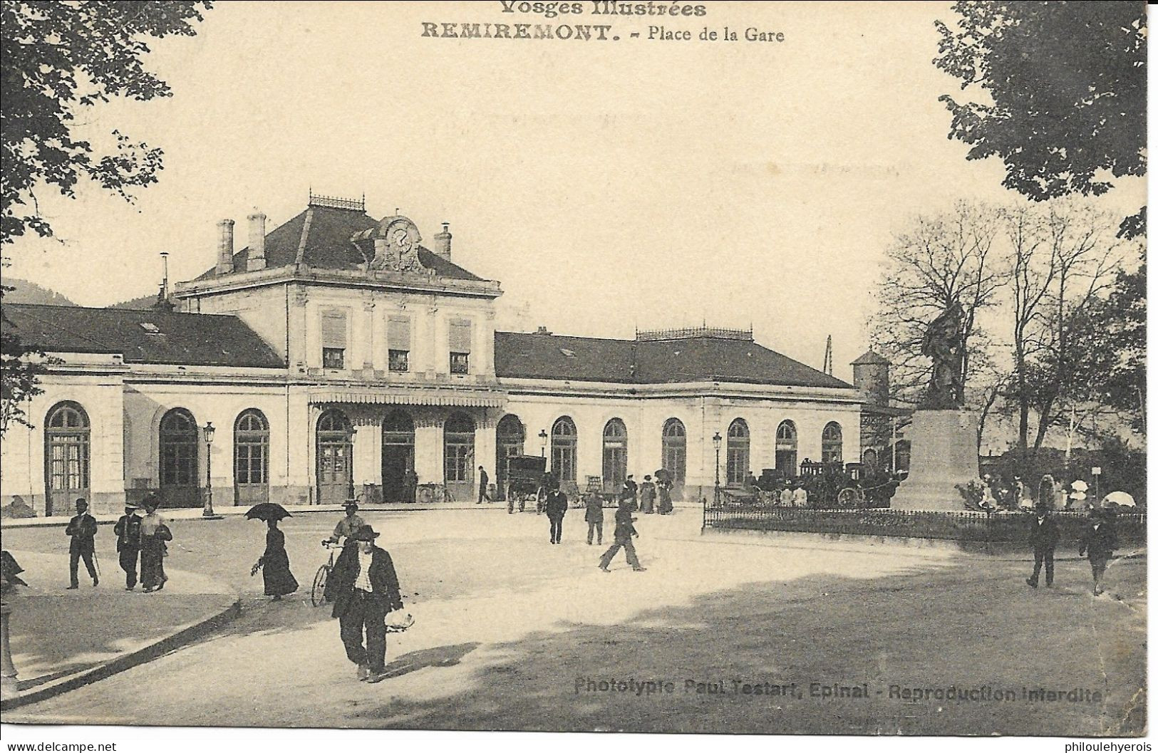 CPA 88 REMIREMONT La Gare 1913 Superbe - Remiremont