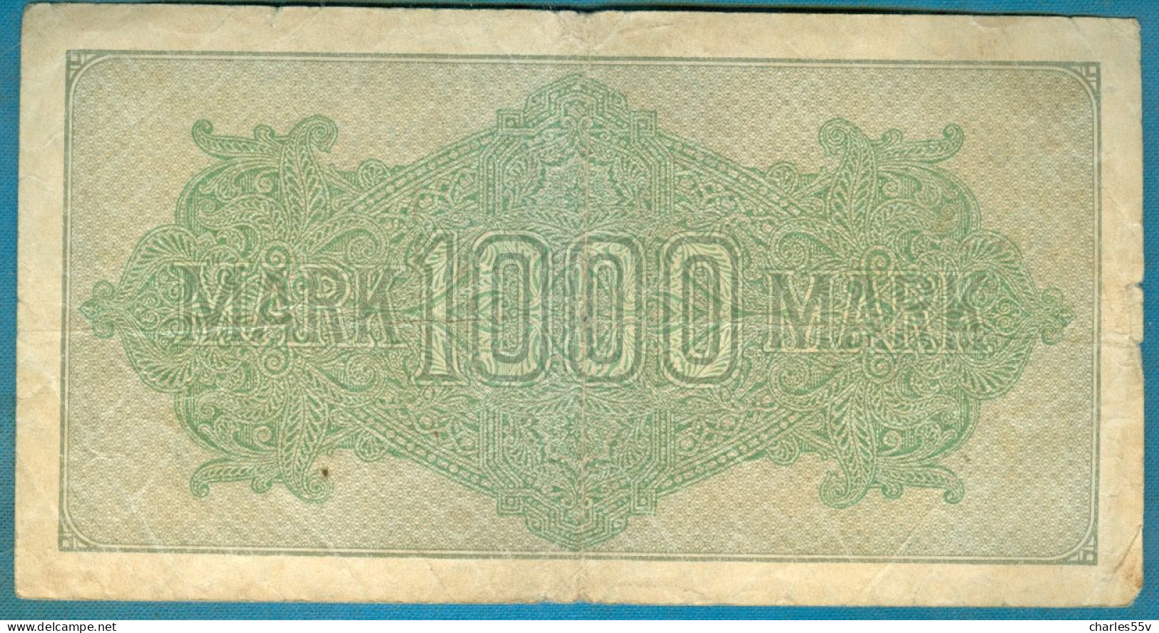 1000 Mark 15.9.1922 Serie Qe / VL  Wmk. "Gitter Mit 8" - 1.000 Mark