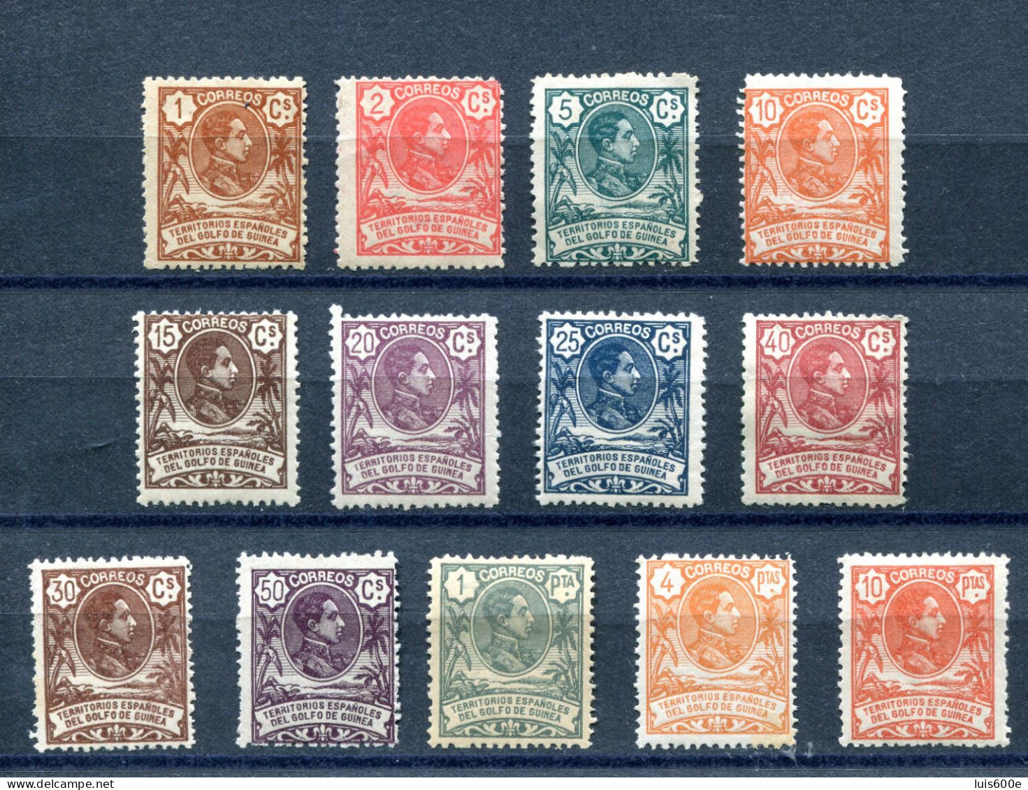 1909.GUINEA.EDIFIL 59/71*.NUEVOS CON FIJASELLOS(MH).CATALOGO 50€ - Guinea Española