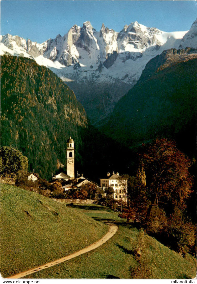 Soglio Im Bergell Mit Bondasca-Tal Un Sciora-Gruppe (488) * 7. 7. 1983 - Soglio