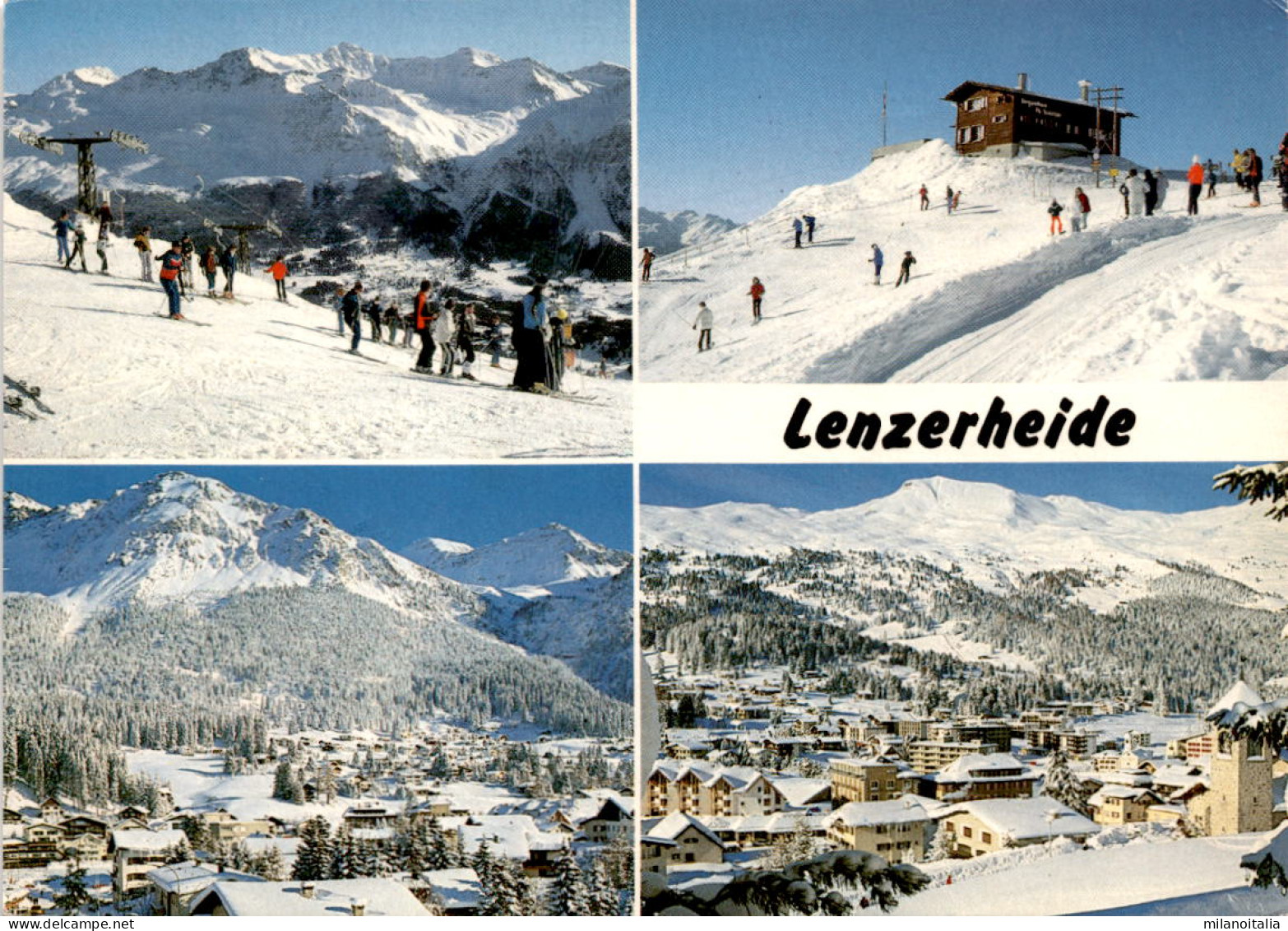 Lenzerheide Mit Dem Skigebiet Vom Piz Scalottas - 4 Bilder (4/258) * 23. 2. 1983 - Lantsch/Lenz