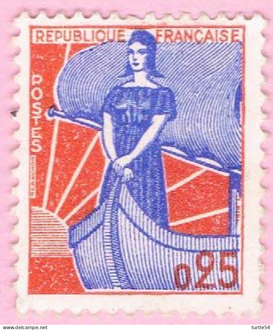 France, N° 1234 Obl. - Marianne à La Nef - 1959-1960 Marianne (am Bug)