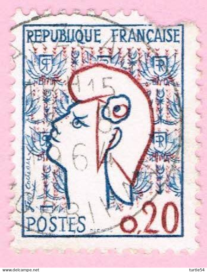France, N° 1282 Obl. - Type Marianne De Cocteau - 1961 Marianni Di Cocteau