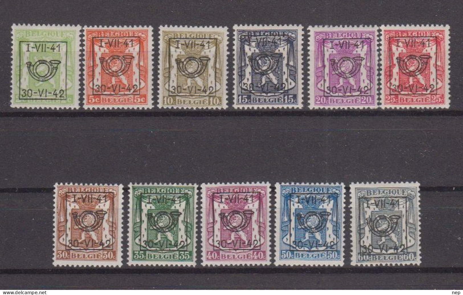 BELGIË - OBP - 1941 - PRE 464/74 (21 Type C) - MNH** - Typos 1936-51 (Petit Sceau)