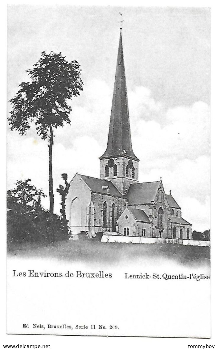 CPA Lennick-St. Quentin, L'église - Lennik