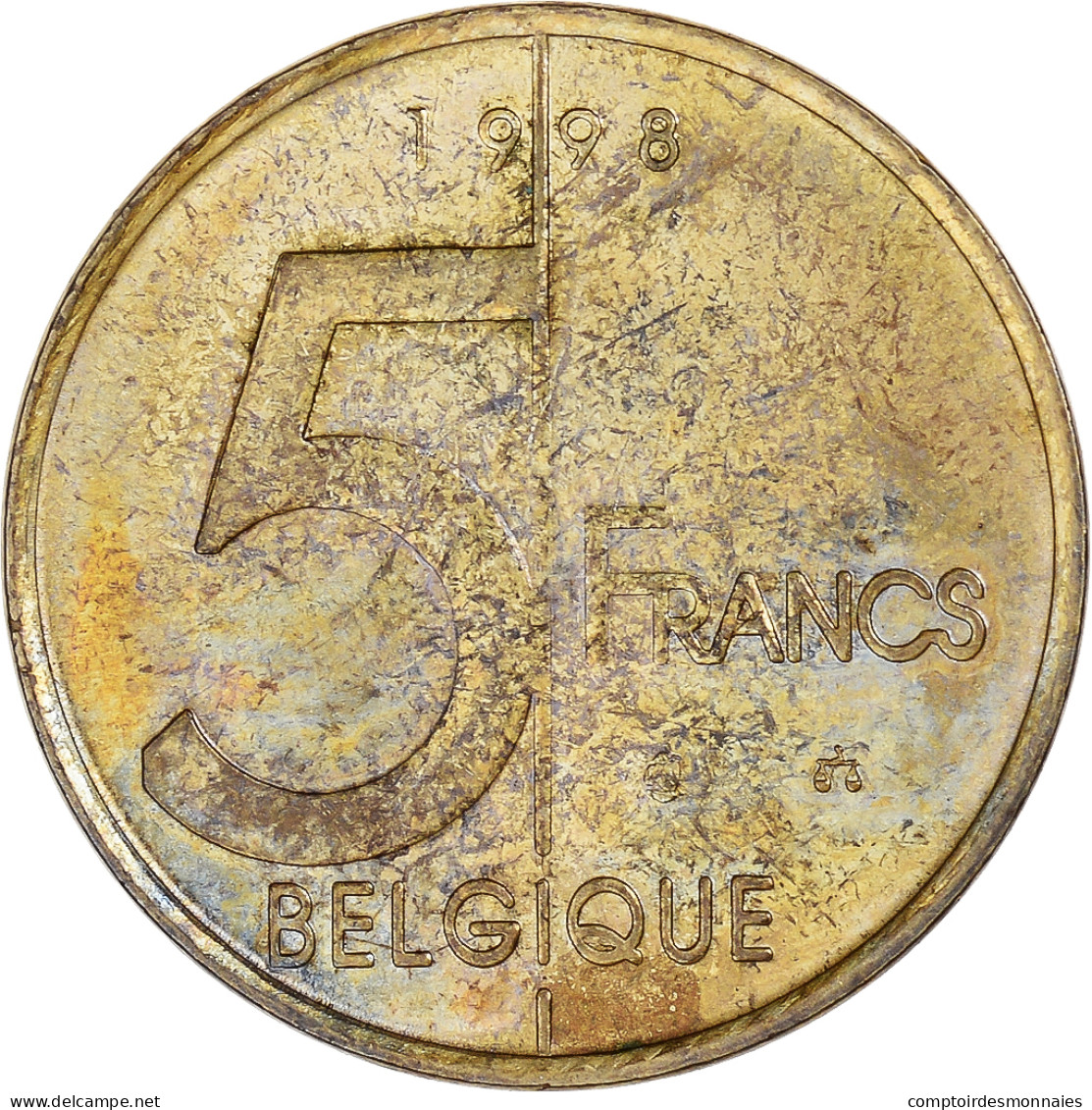 Monnaie, Belgique, 5 Francs, 5 Frank, 1998 - 5 Francs