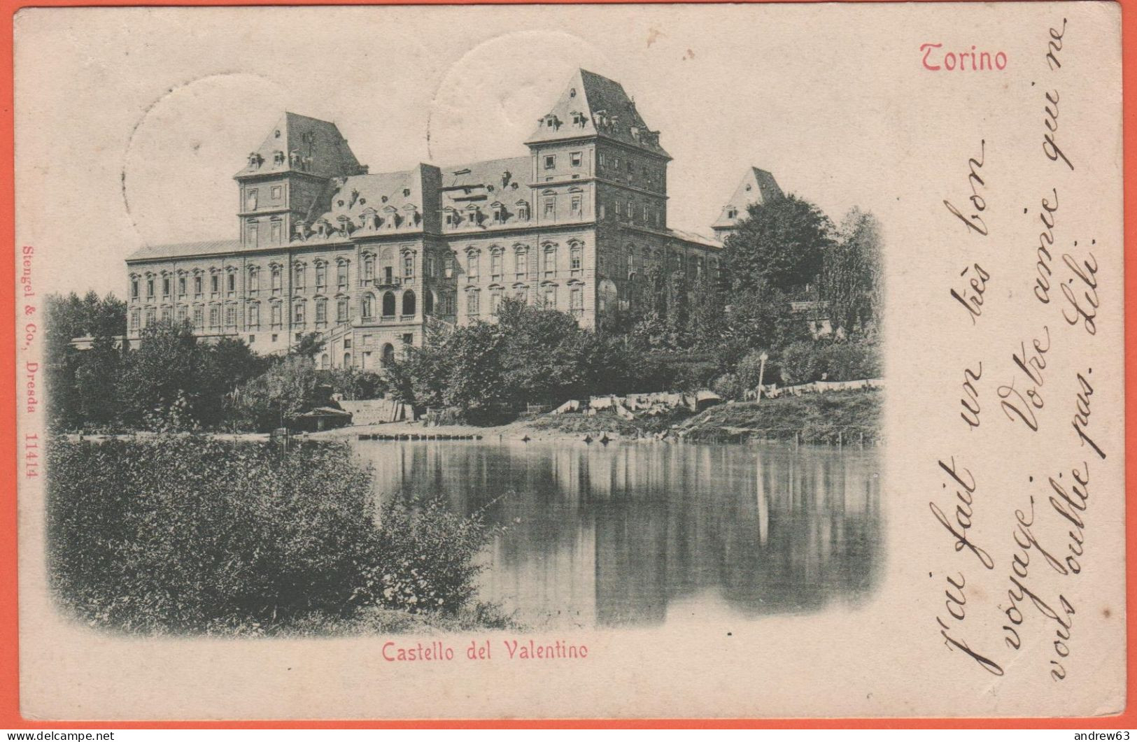 REGNO D'ITALIA - ITALY - ITALIE - 1902 - 2 X 5c - Torino - Castello Del Valentino - Viaggiata Da Salusso Per Moûtiers, F - Castello Del Valentino