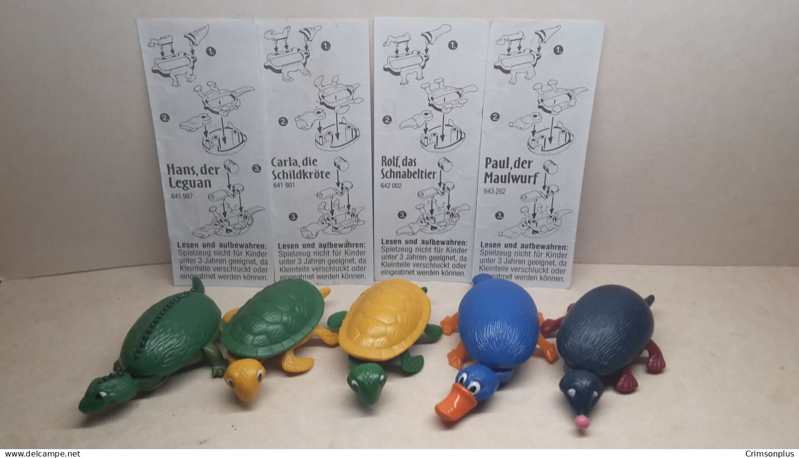 1995 Ferrero - Kinder Surprise - 641901, 641987, 642002 & 643262 - Flinke Füsse Auf Futtersuche - Complete Set + 4 BPZ's - Monoblocs