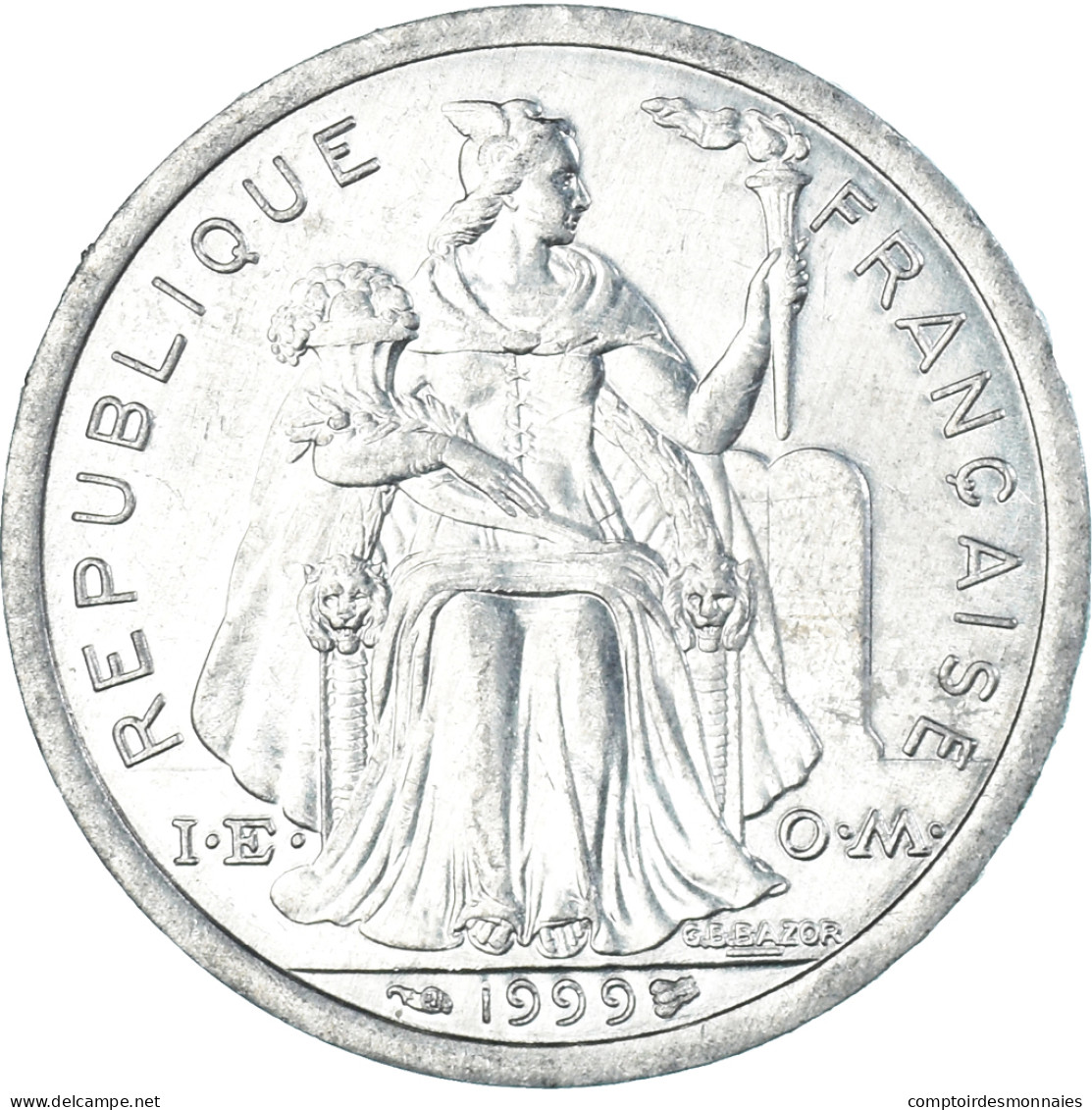 Monnaie, Nouvelle-Calédonie, 2 Francs, 1999 - Nouvelle-Calédonie