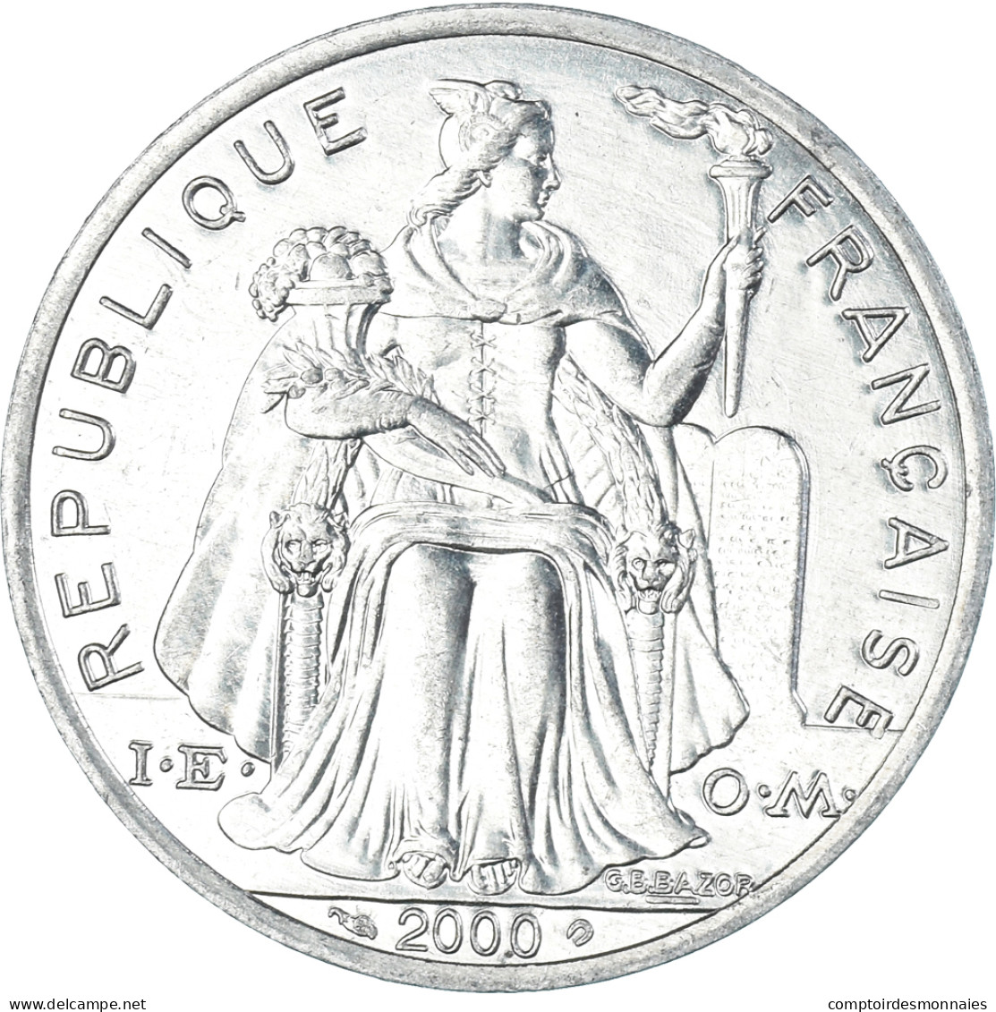 Monnaie, Nouvelle-Calédonie, 5 Francs, 2000 - Nouvelle-Calédonie