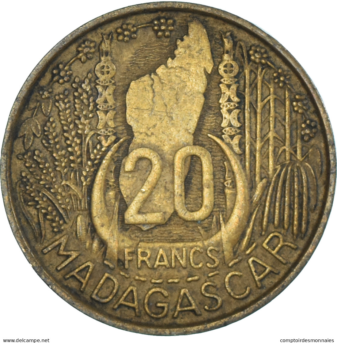 Monnaie, Madagascar, 20 Francs, 1953 - Madagaskar