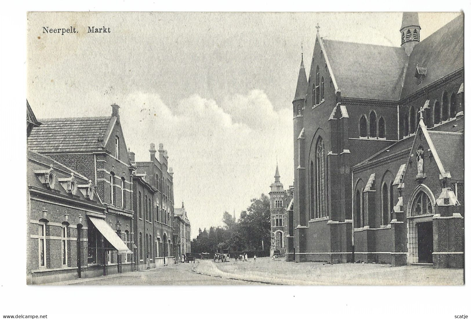 Neerpelt.   -   Markt.   -   1913   Naar   Loenhout - Neerpelt