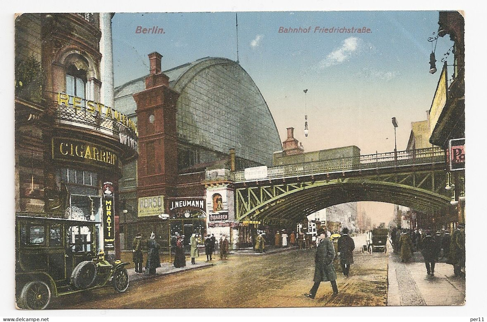Germany; Berlin Bahnhof Friedrichstrasse 1913  ; Railwaybridge       (ty018) - Friedrichshain