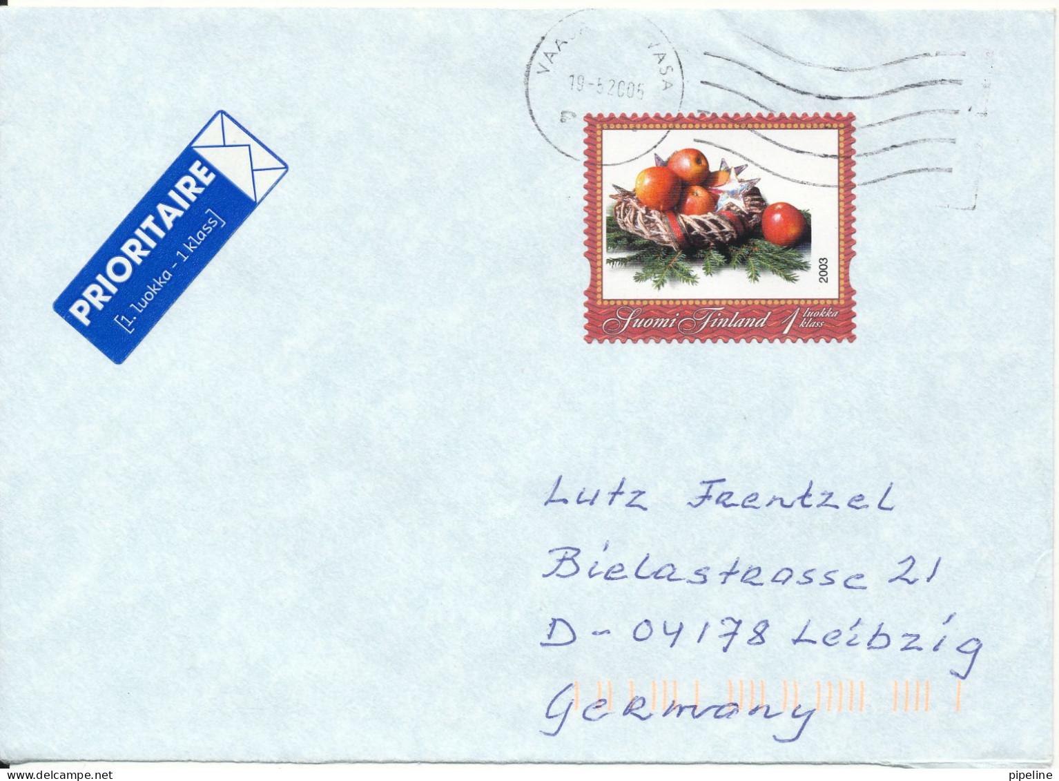 Finland Cover Sent To Germany 19-5-2005 Single Franked - Lettres & Documents