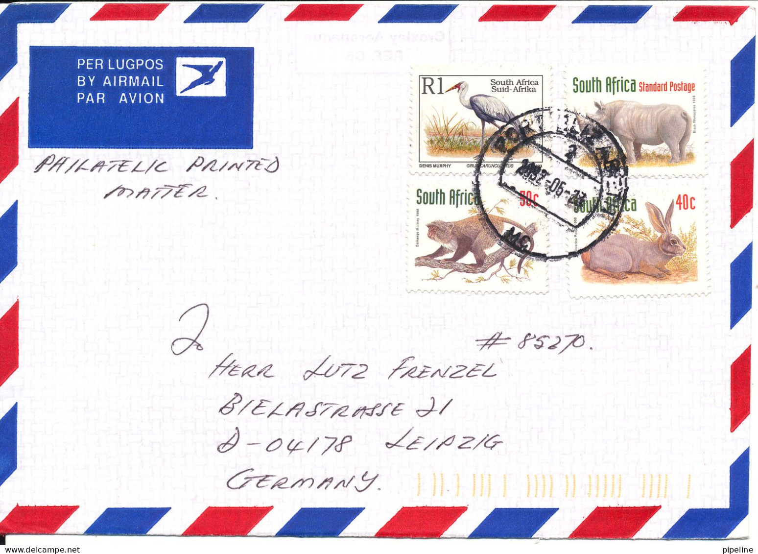 South Africa Air Mail Cover Sent To Germany 5-2-2003 ???? - Poste Aérienne