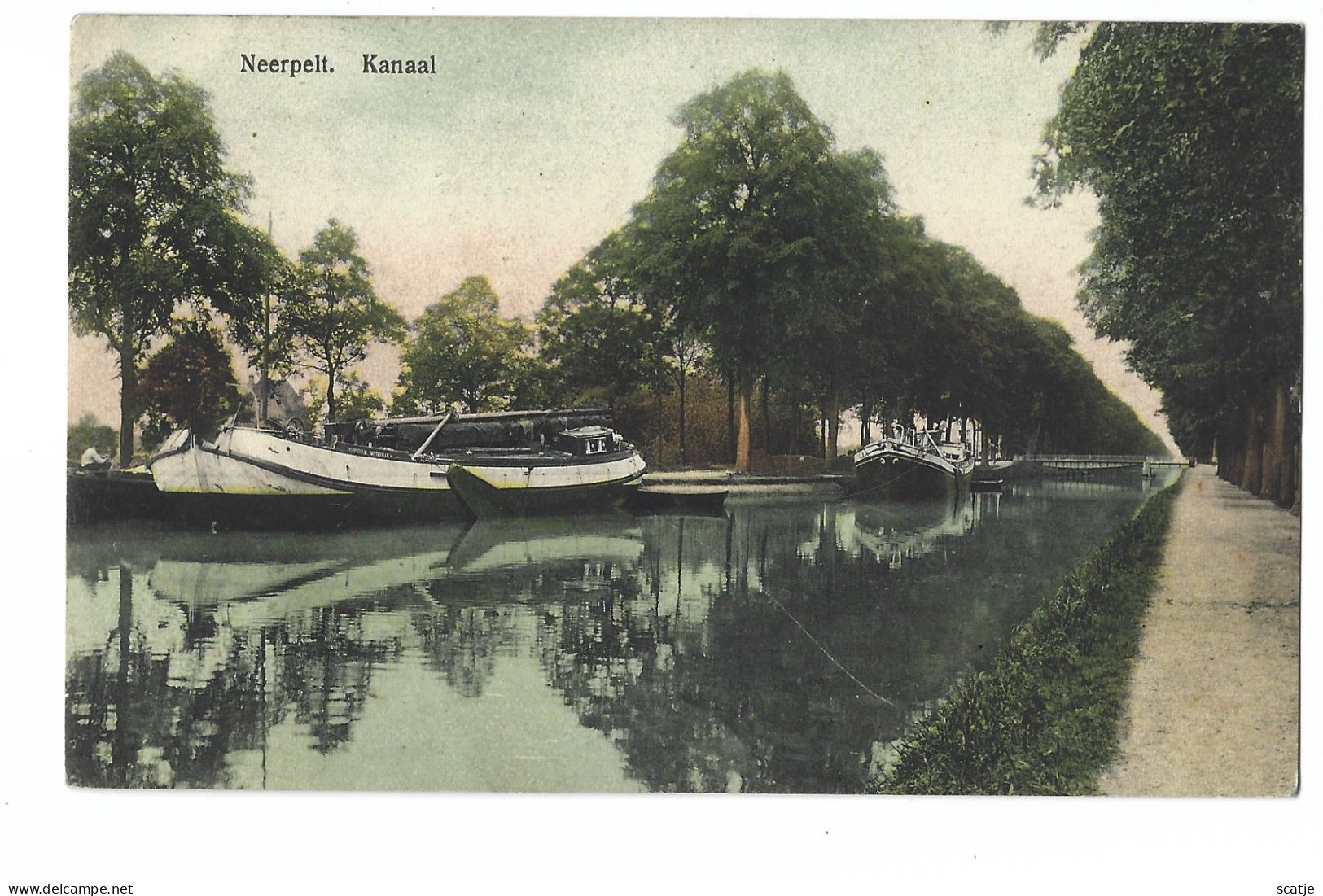 Neerpelt.   -   Kanaal.  -  Gekleurd!   -   1913   Naar   Andenne - Neerpelt