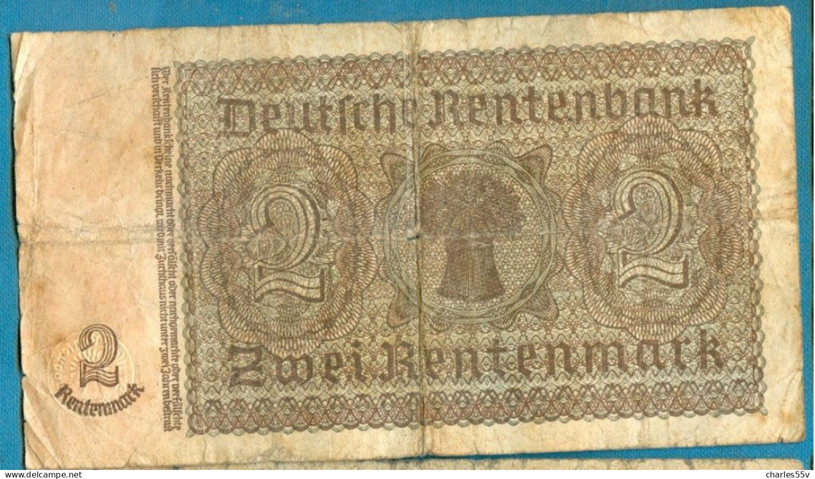 2 Rentenmark 30.1.1937 Serie C - Other & Unclassified