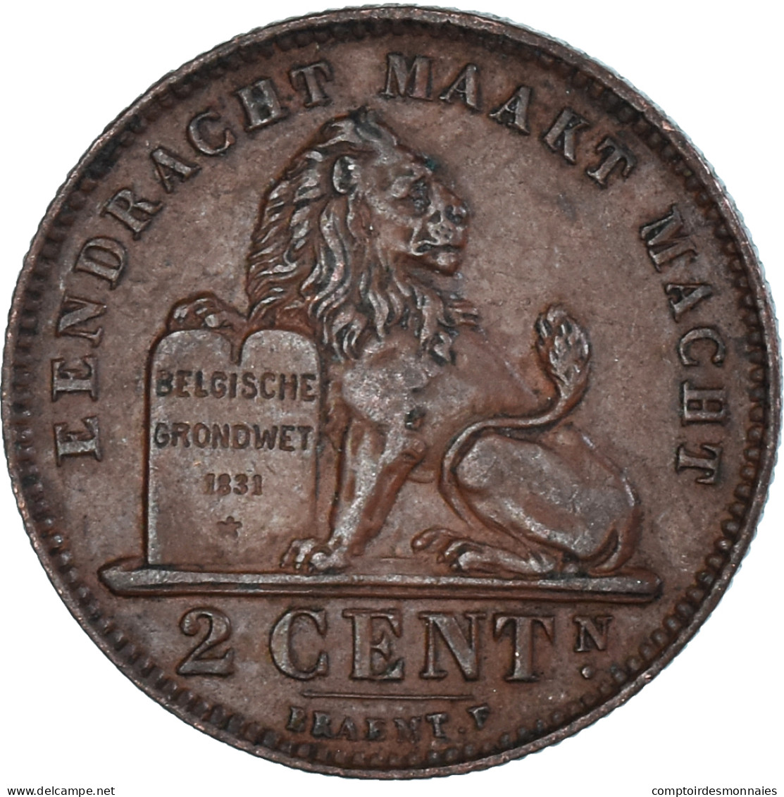 Monnaie, Belgique, 2 Centimes, 1912 - 2 Cent