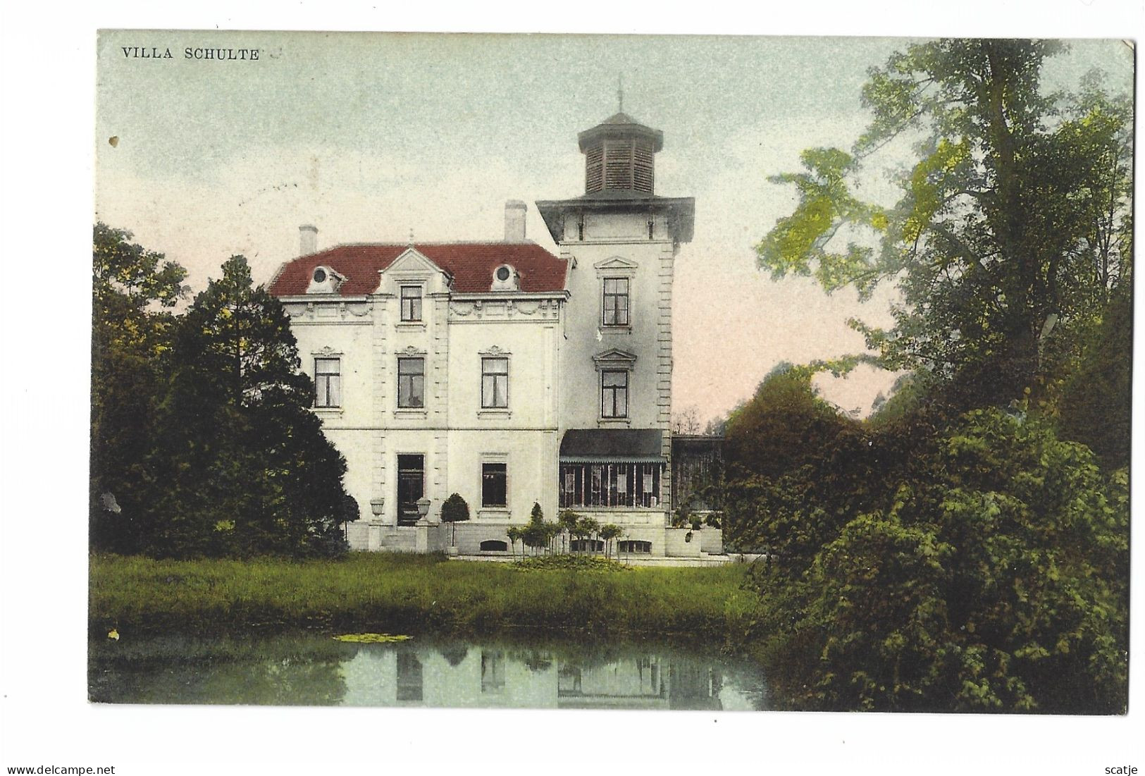 Neerpelt.   -    Villa  Schulte.   -  Gekleurd!   -   1913   Naar   St. Trond - Neerpelt