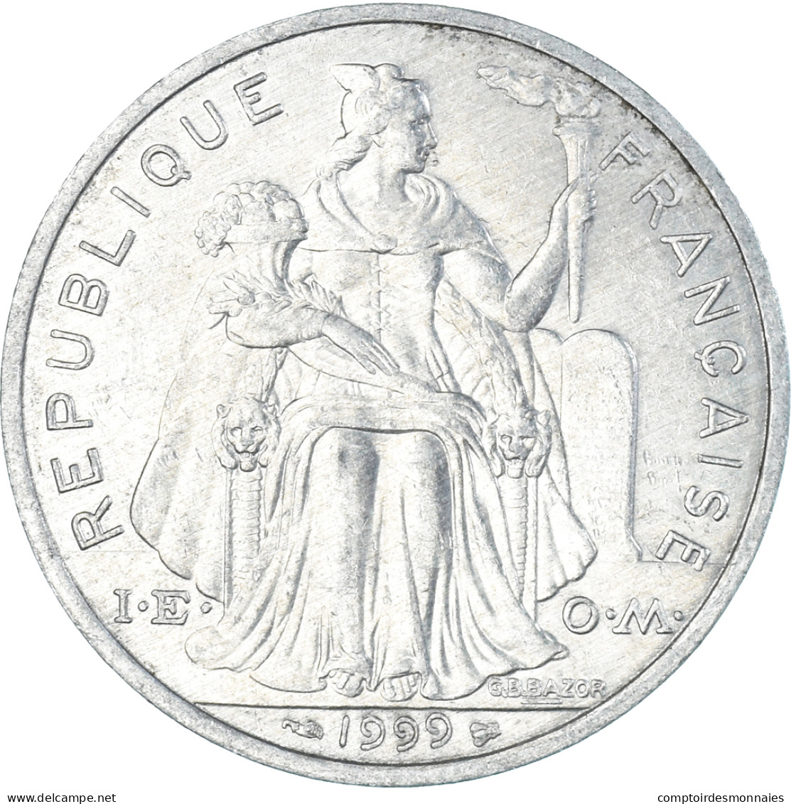 Monnaie, Nouvelle-Calédonie, 5 Francs, 1999 - Nouvelle-Calédonie