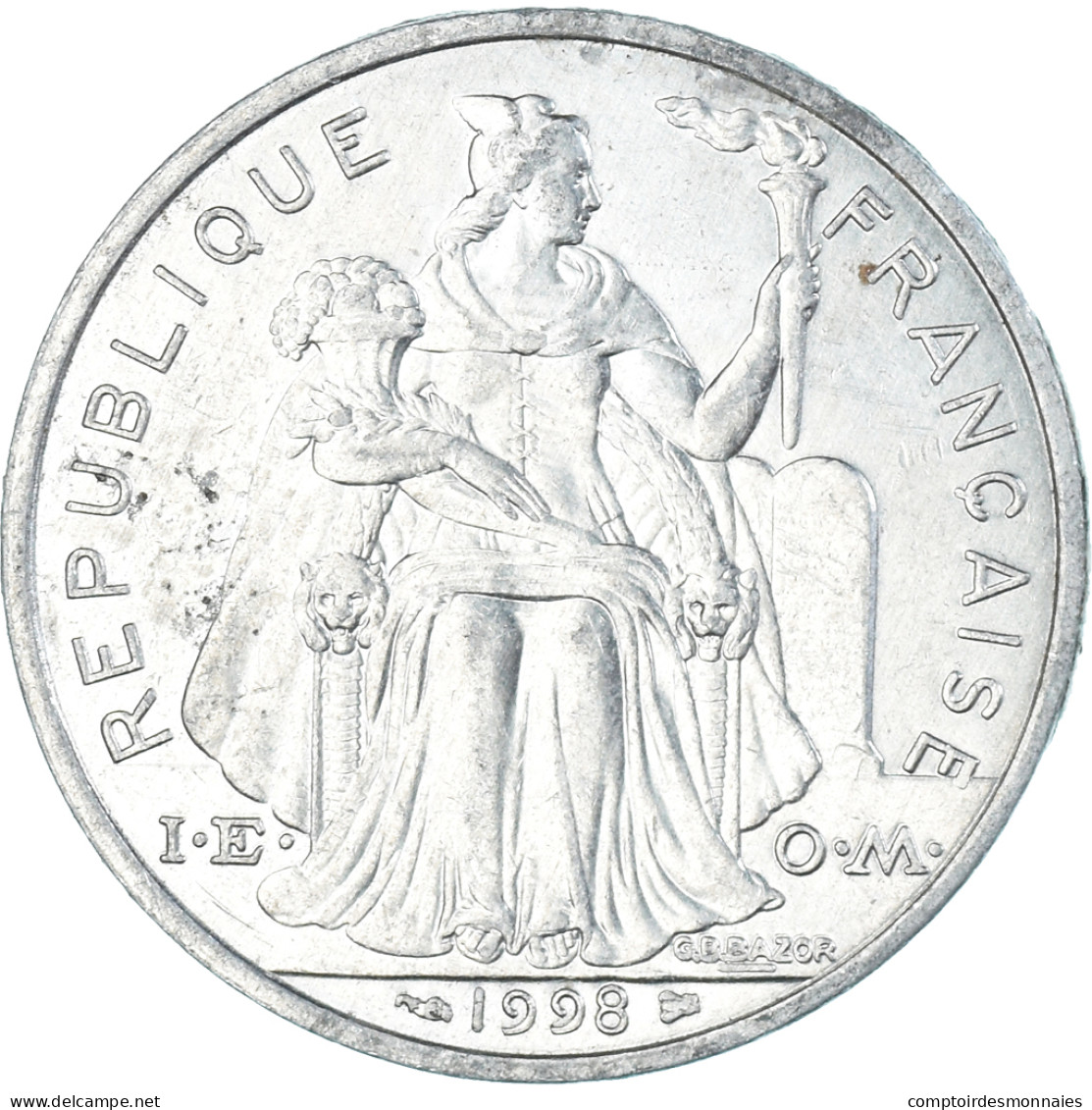 Monnaie, Nouvelle-Calédonie, 5 Francs, 1998 - Nouvelle-Calédonie
