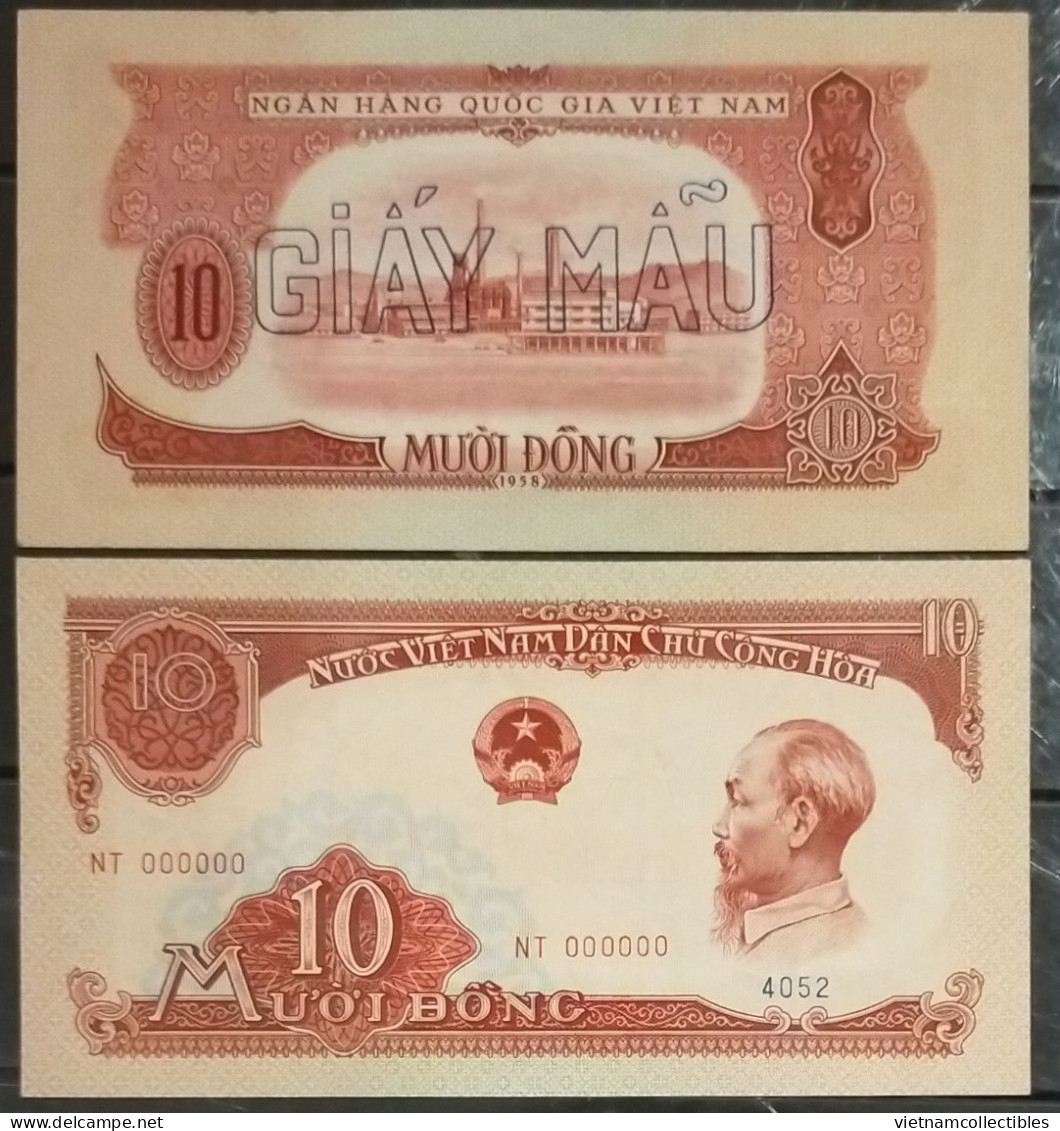 Vietnam Viet Nam 10 Dong UNC Specimen Banknote Note 1958 - Pick # 74 / 02 Photos - Viêt-Nam