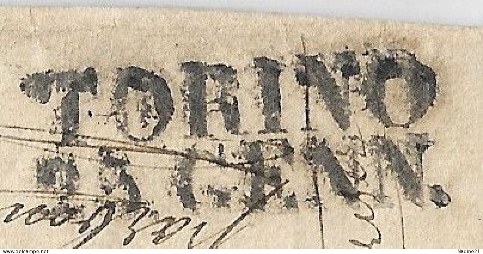 1847. Lettre. Avec Corresp. 1847 Tampon Turin (TORINO 25 GENN.) à Dest. FRANCE - Taxe 8 De Port Payé - Ohne Zuordnung