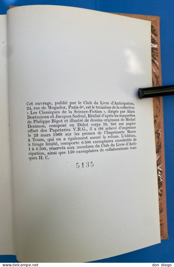 CLA 13  Philip José Farmer Les Amants Etrangers & L'Univers à L'Envers Opta SF 1968 - Opta