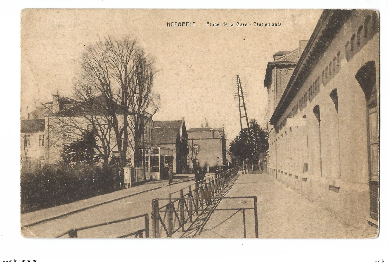 Neerpelt.   -    Place De La Gare   -   1927   Naar   Koekelberg - Neerpelt