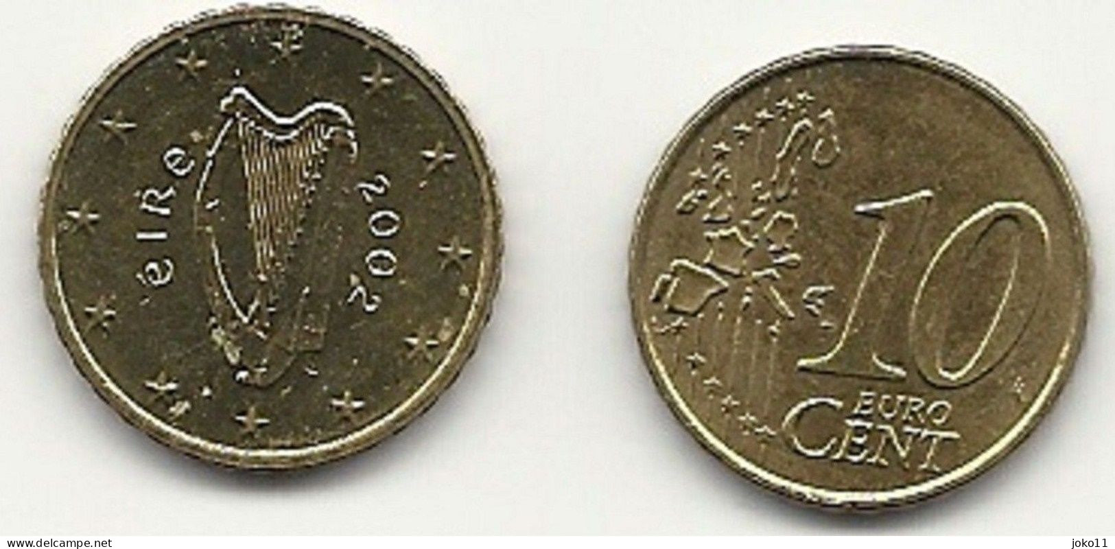 Irland, 10 Cent, 2002,  Vz, Sehr Gut Erhaltene Umlaufmünzen - Irland