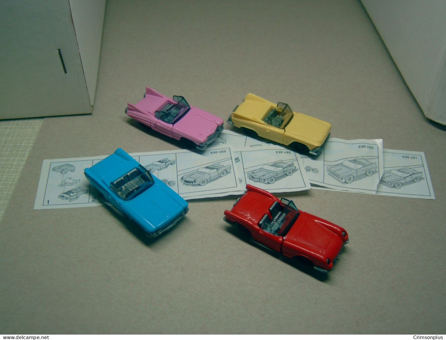 1996 Ferrero - Kinder Surprise - K96 88, 89, 90 & 91 - Convertibles - Complete Set + 4 BPZ's - Monoblocs