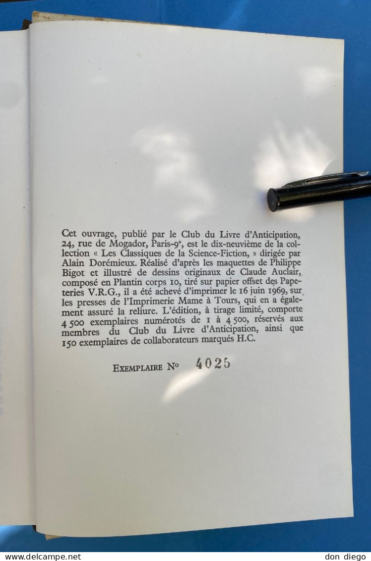 CLA 19  A.E. Van Vogt  Au Delà Du Néant & Destination Univers Opta SF 1969 - Opta