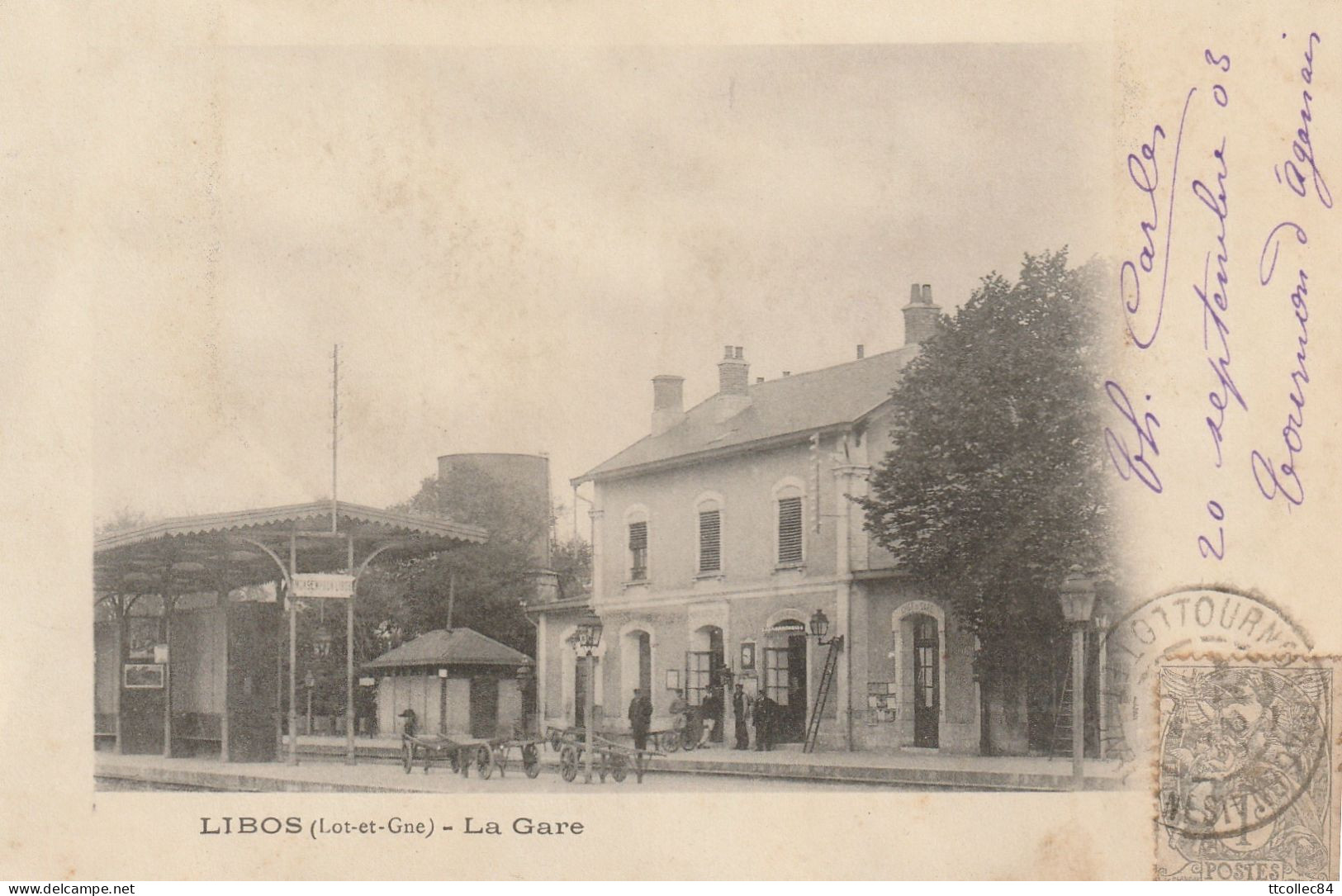 CPA-47-LIBOS-La Gare - Libos