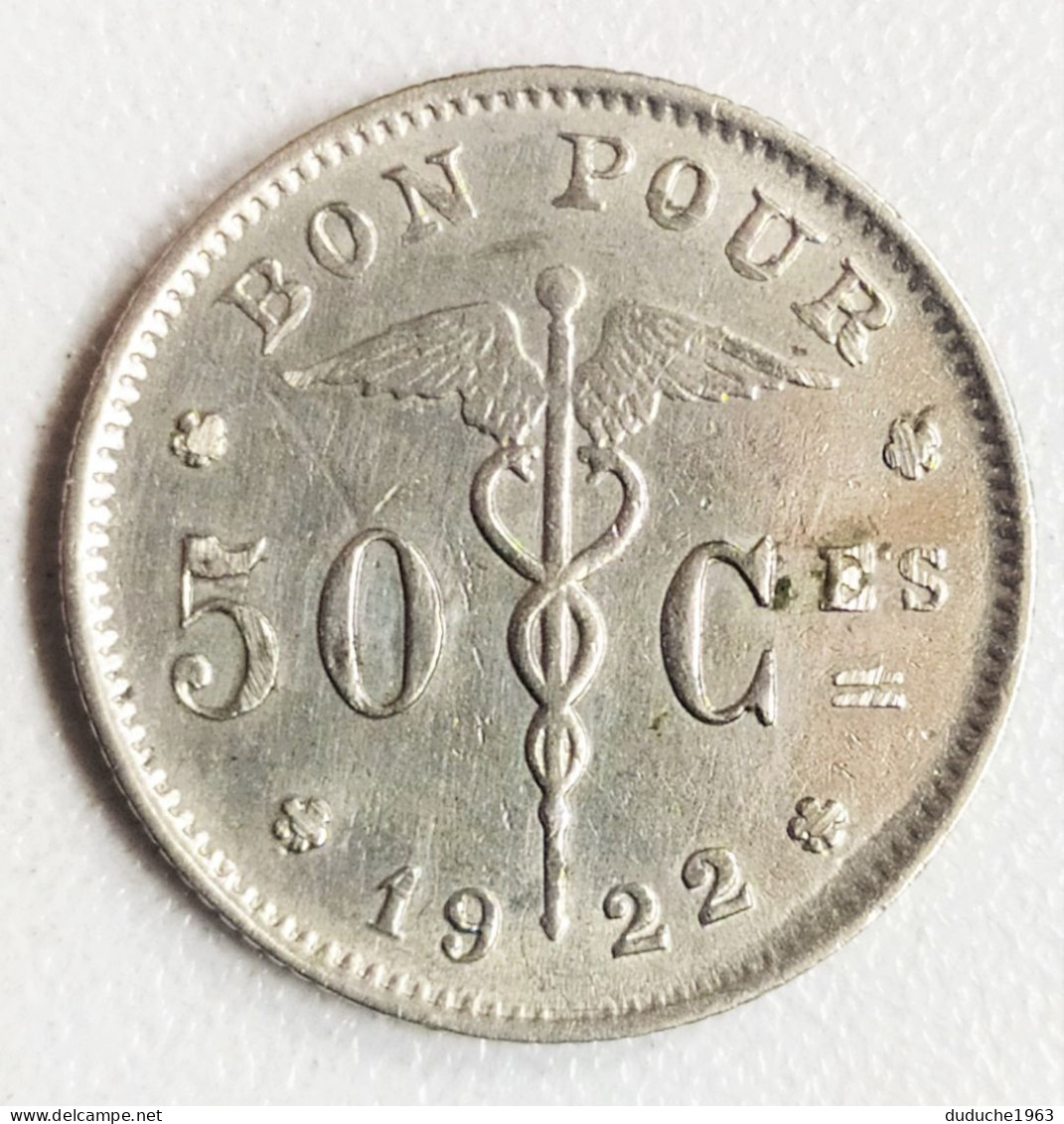 Belgique - 50 Centimes 1922 - 50 Centimes