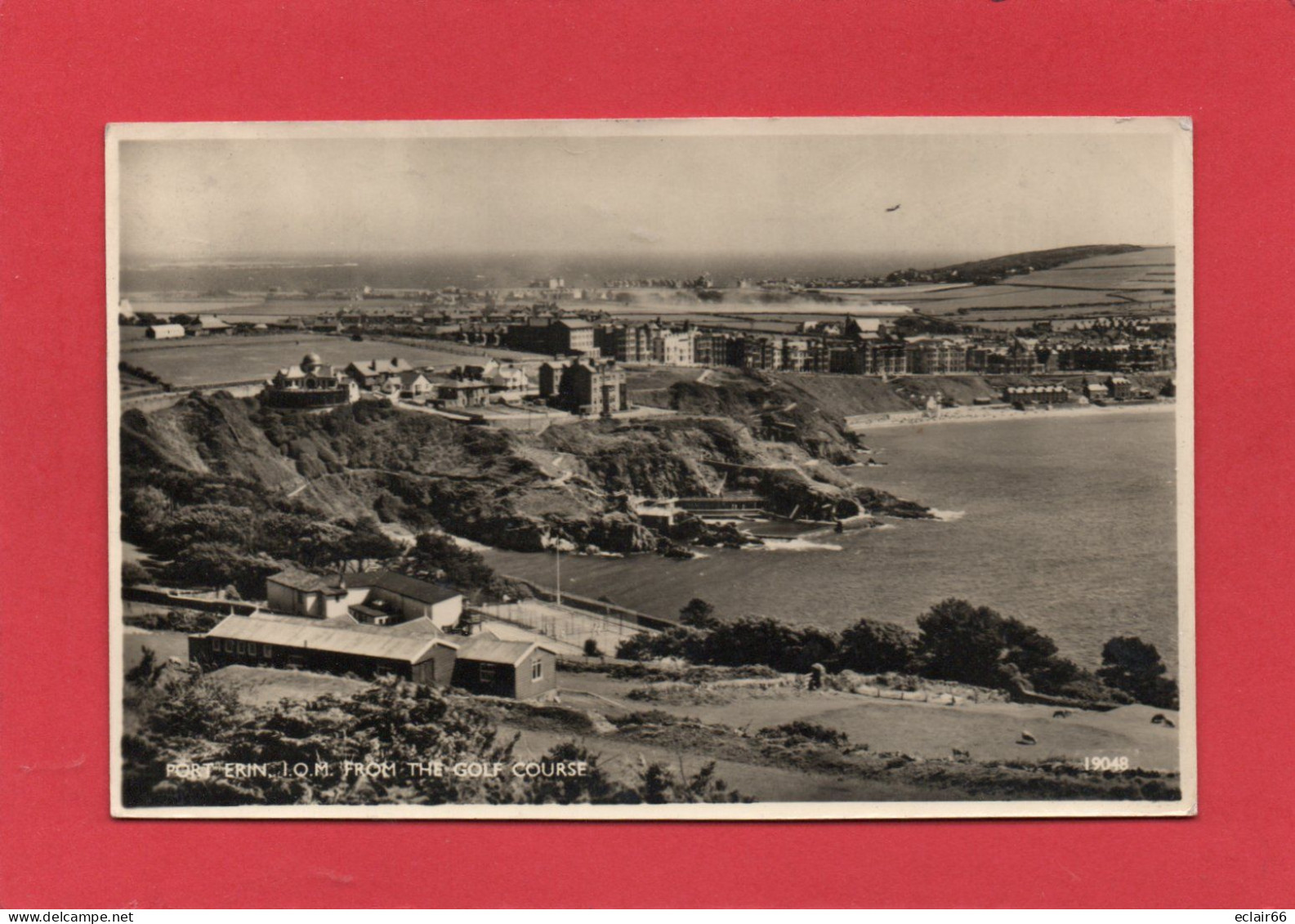 ILE DE MAN (GB)  Port ERIN. I.O.M.FROM THE GOLF COURSE CPM Année 1959  N°19048 Impeccable - Isle Of Man
