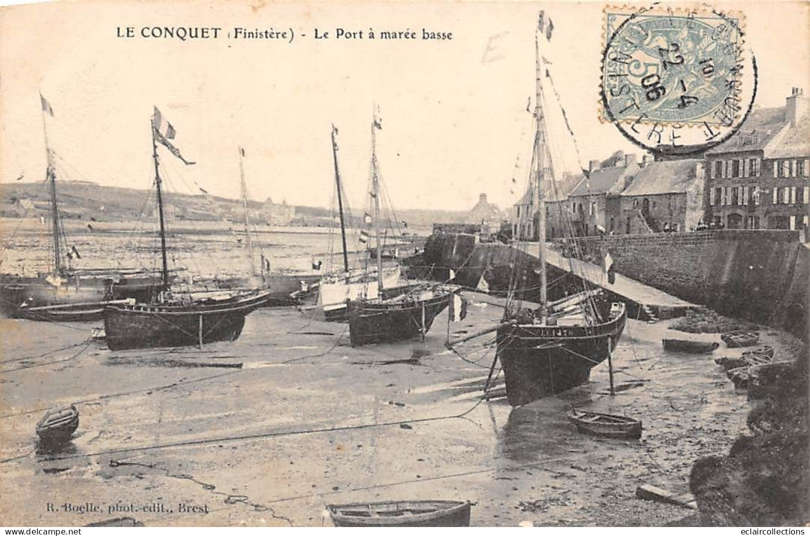 Le Conquet       29       Le  Port à Marée Basse           (voir Scan) - Le Conquet