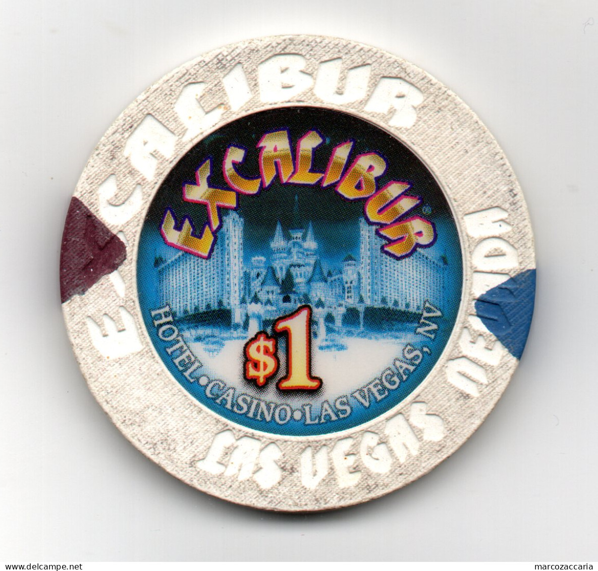 FICHE, TOKEN, GETTONE, LAS VEGAS (NEVADA) Hotel Casinò "EXCALIBUR" $1 - Casino