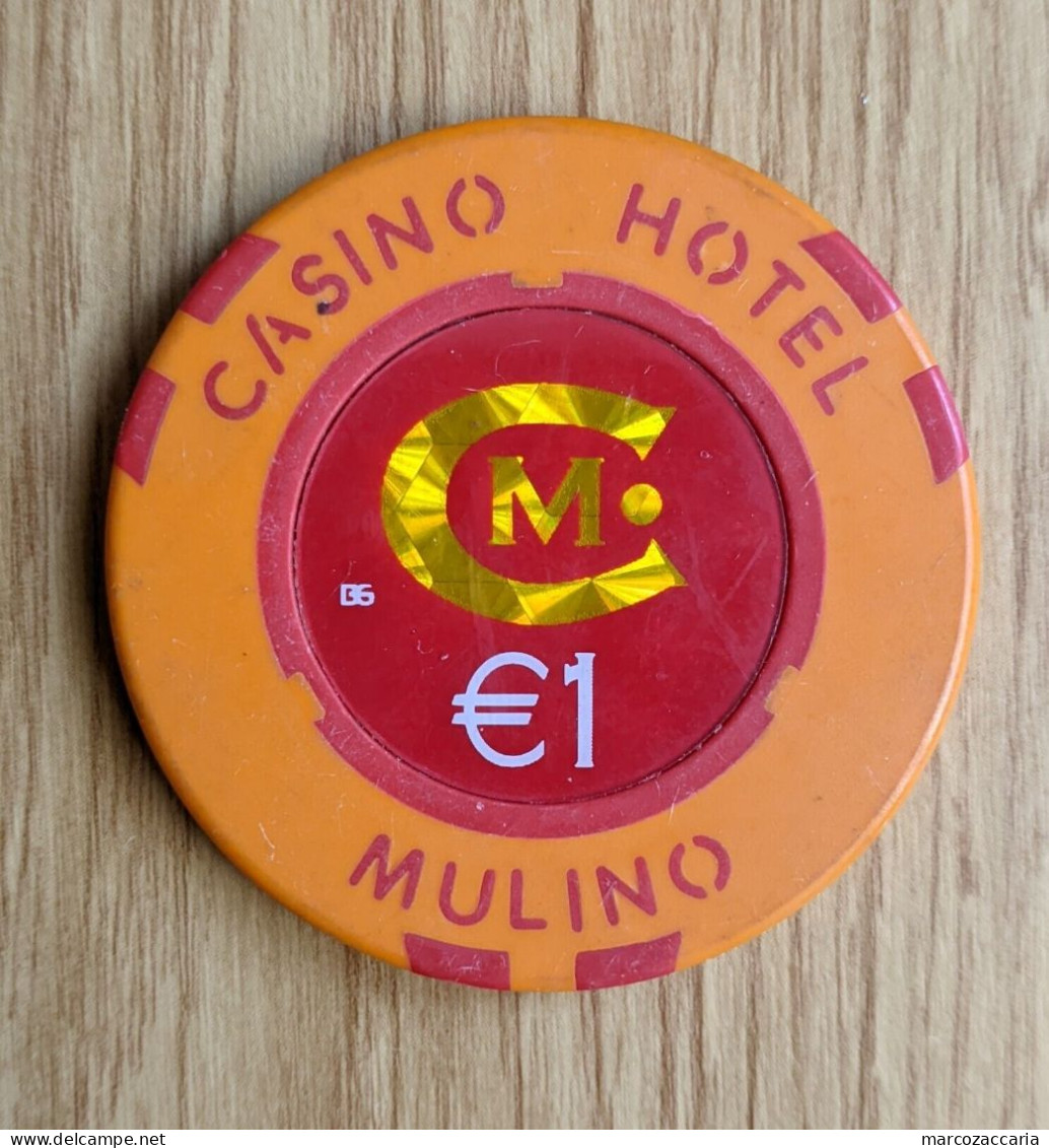 GETTONE, TOKEN, FICHE CASINO' HOTEL MULINO BUJE/BUIE (CROAZIA) 1 € - Casino