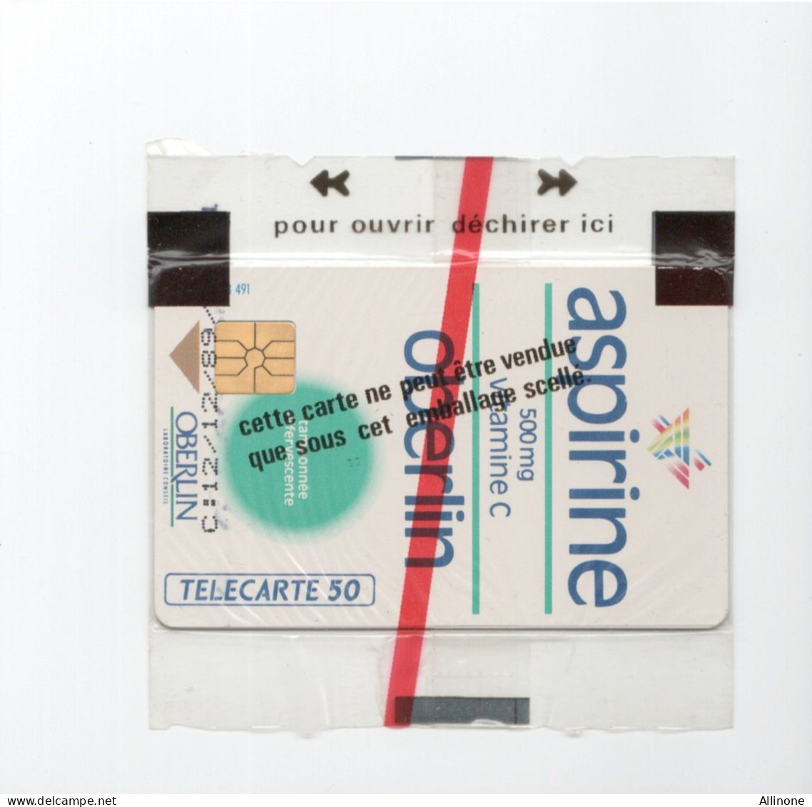 Telecarte France 1989/90 Aspirine Oberlin Sous Blister TB - 1989