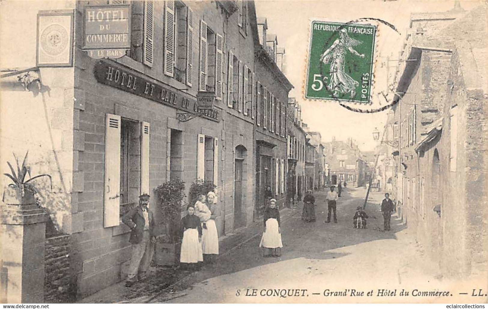 Le Conquet       29          Grande Rue Et Hôtel Du Commerce      N° 8      (voir Scan) - Le Conquet