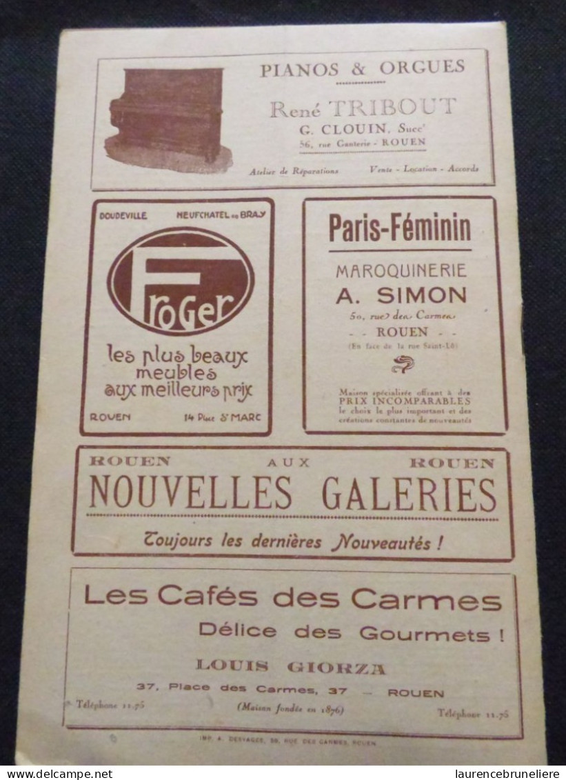 THEATRE DES ARTS DE ROUEN - SAISON 1926-1927 - PROGRAMME OFFICIEL - Programma's