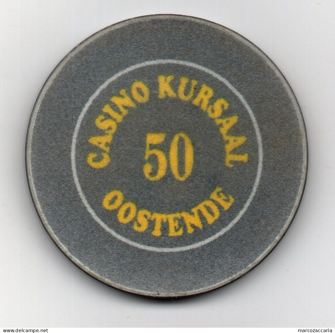 GETTONE, TOKEN, FICHE CASINO' "KURSAAL OOSTENDE" (BELGIO) 50 FRANC BELGE - Casino