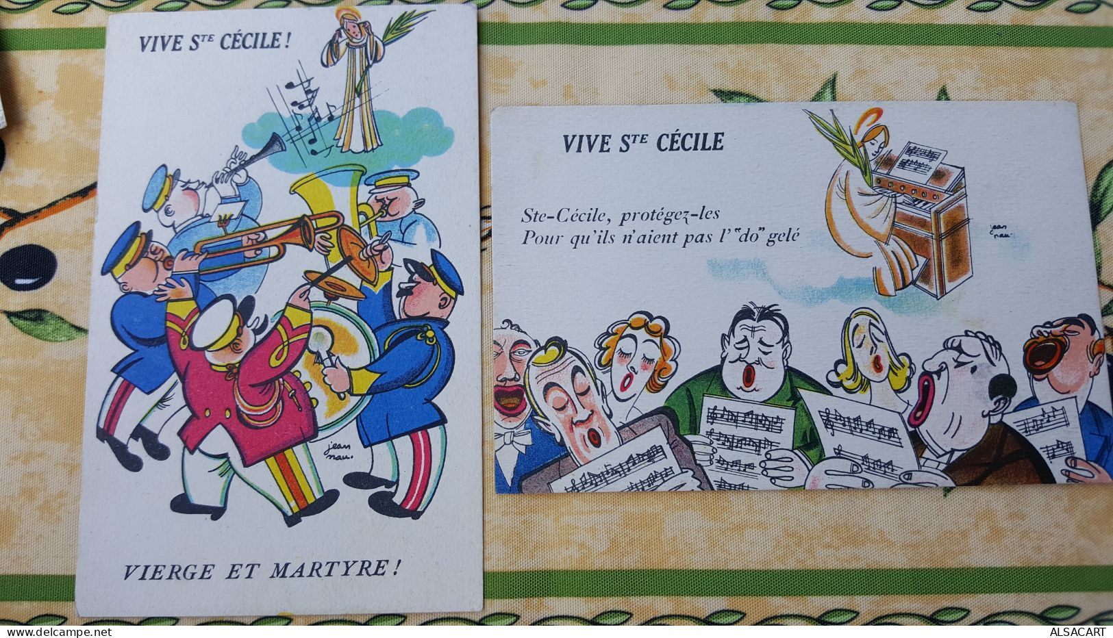 2 Cartes Vive Ste Cecile , Fetes Comiques , Carte Numero 206 Et 219 - Music