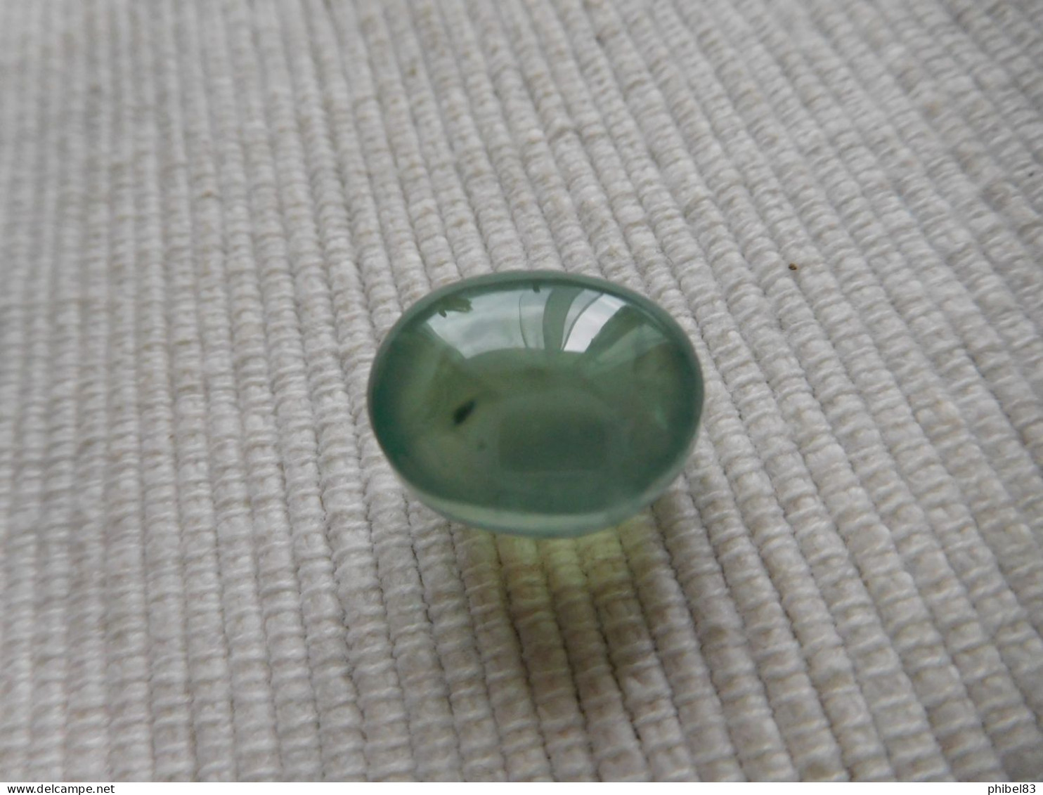 Cabochon De Prehnite Verte, Taille Ovale 21.86 Carats. CL21 - Andere & Zonder Classificatie