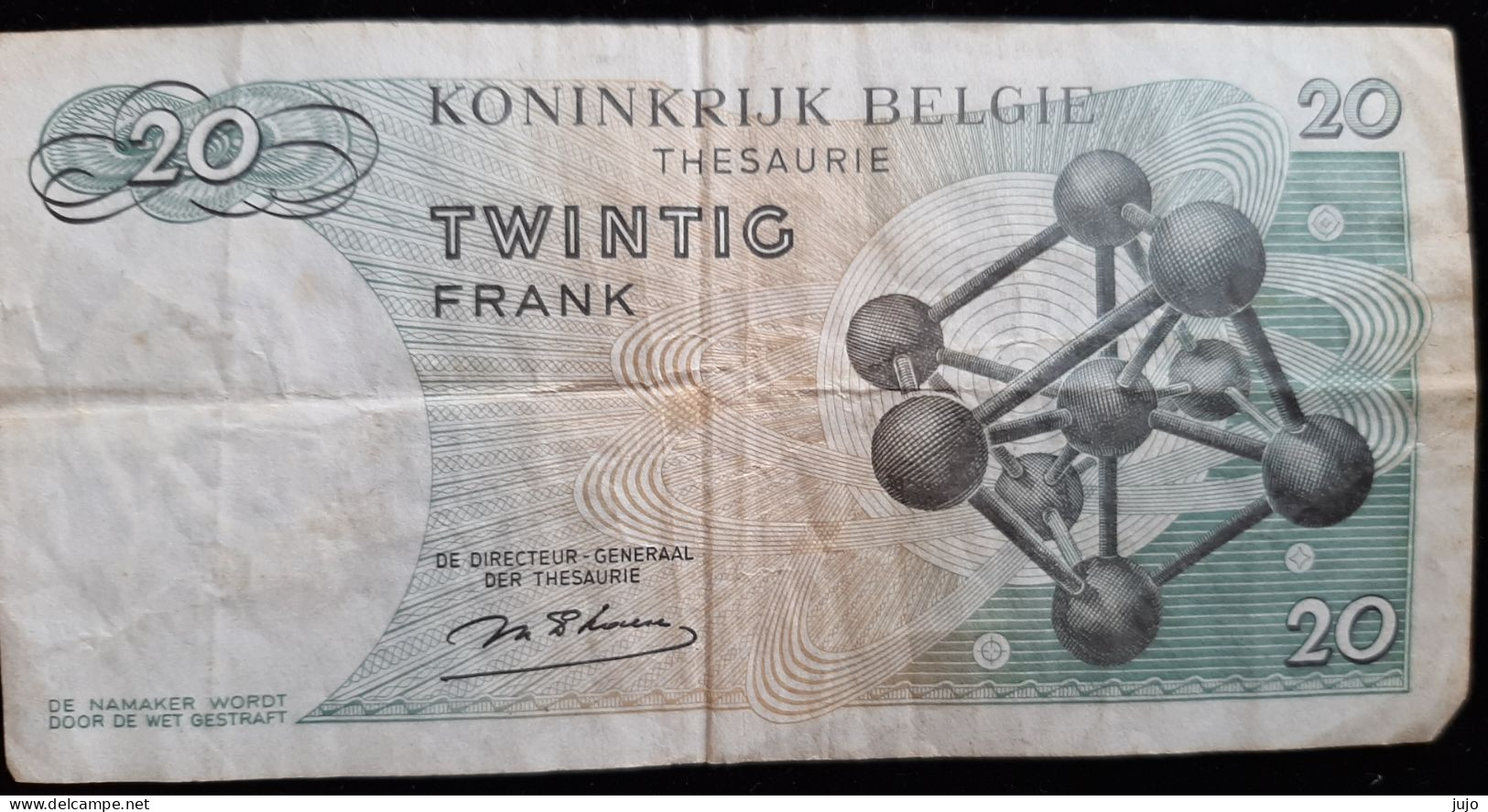 Billets - ROYAUME De  BELGIQUE - Billet  De 20 FRANCS - 1964 -  2 Q 9717452  (ROI BAUDOUIN - ATOMIUM BRUXELLES) - 20 Francos