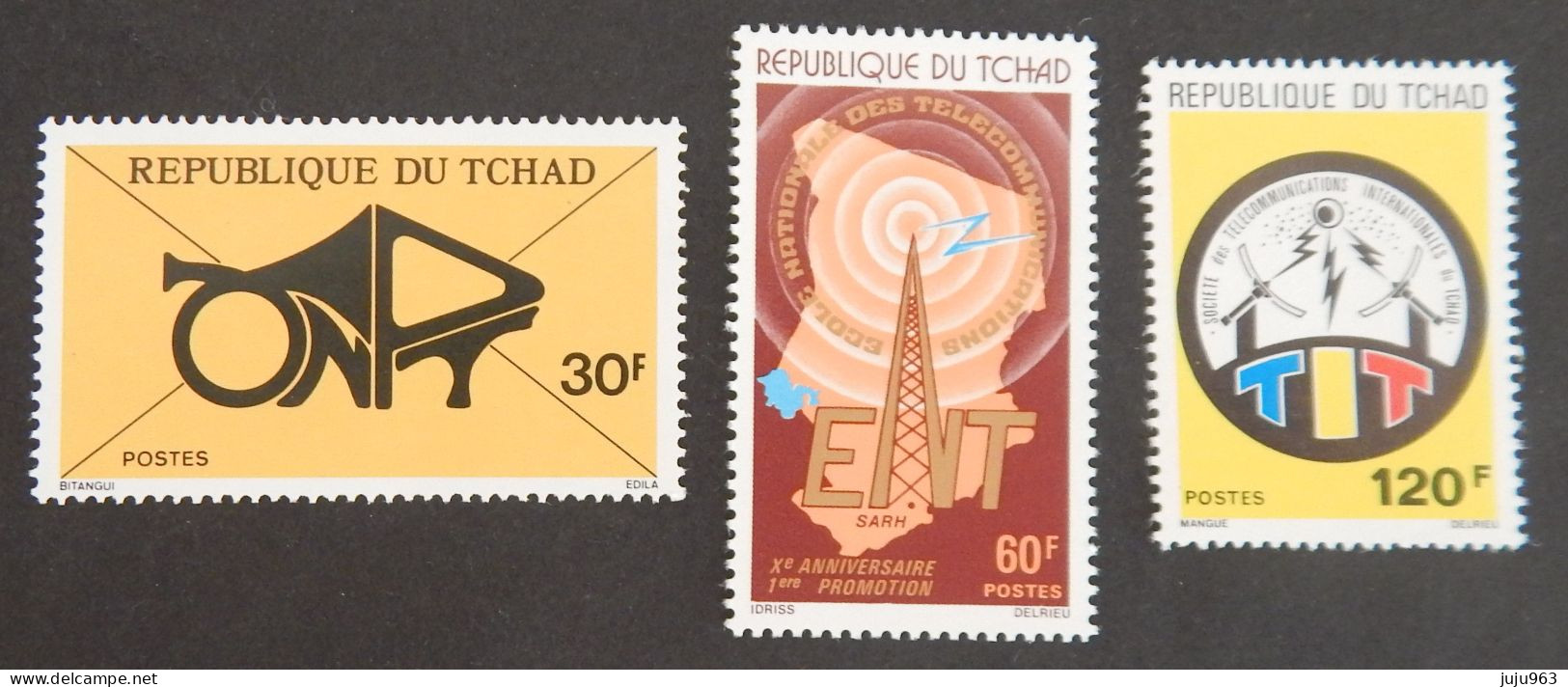 TCHAD YT 331/333 NEUFS**MNH " POSTES ET TELECOMMUNICATIONS" ANNÉE 1977 - Tchad (1960-...)