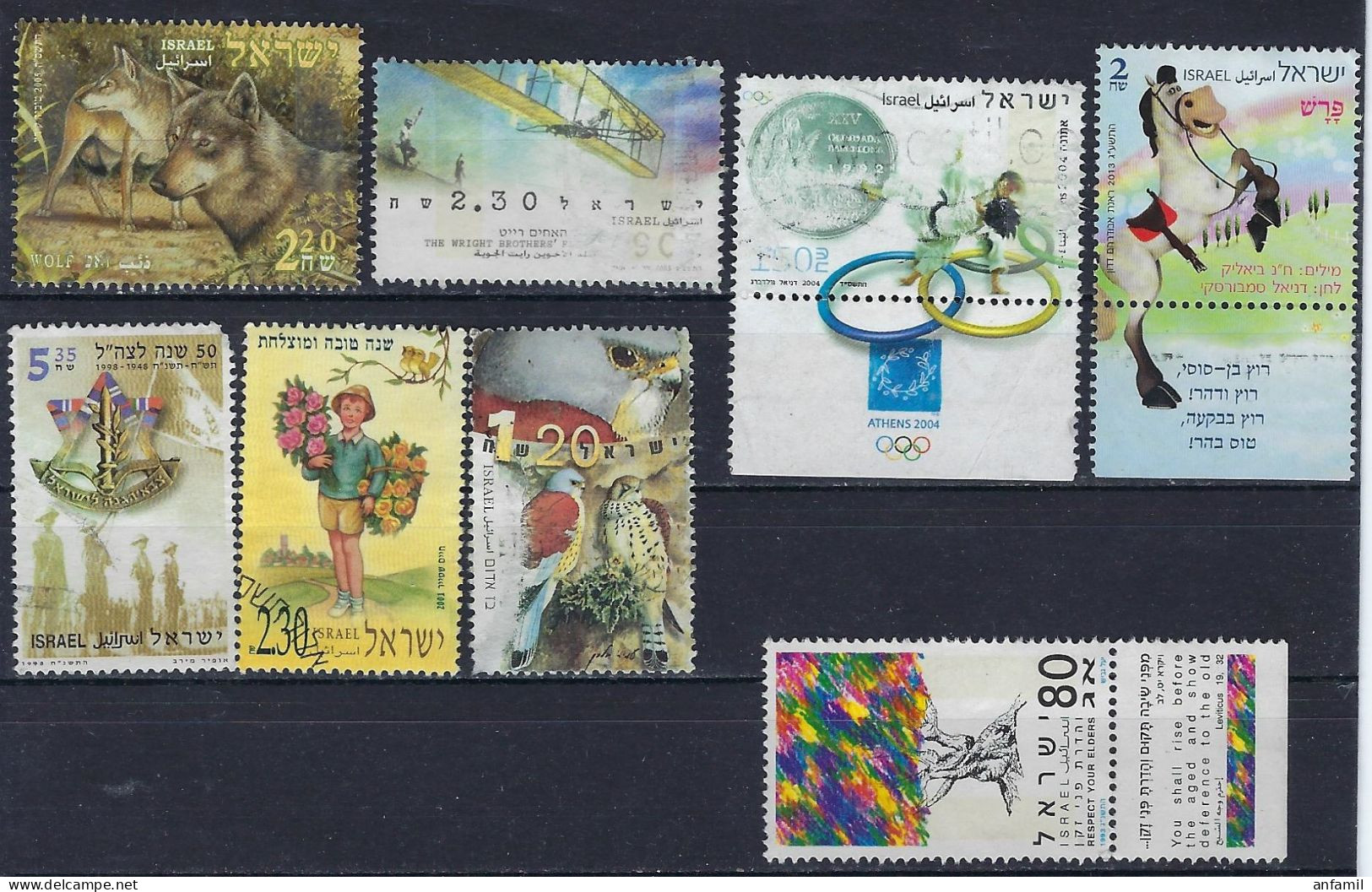 Israel, Selection Of 8 Used Stamps B - Used Stamps (with Tabs)