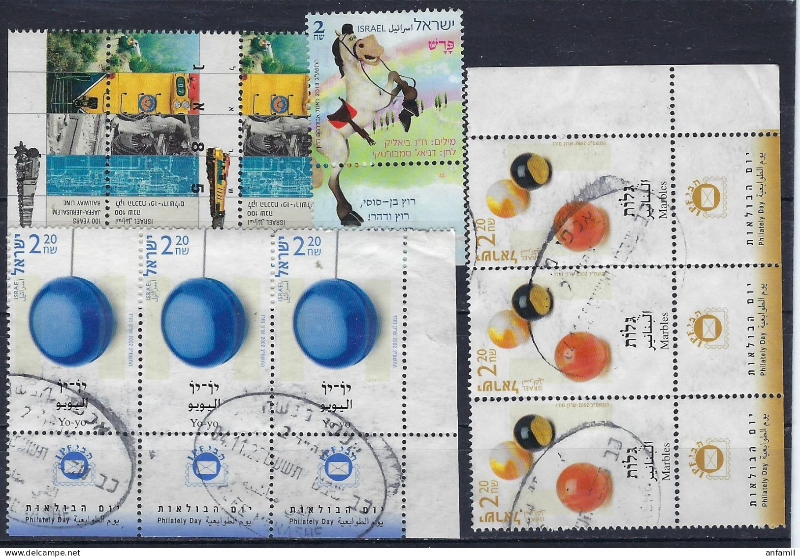 Israel, Selection Of 9 Used Stamps - Usados (con Tab)